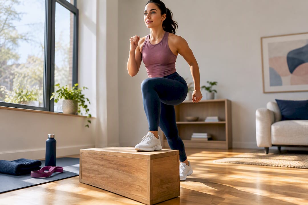 Professional doing short morning workout